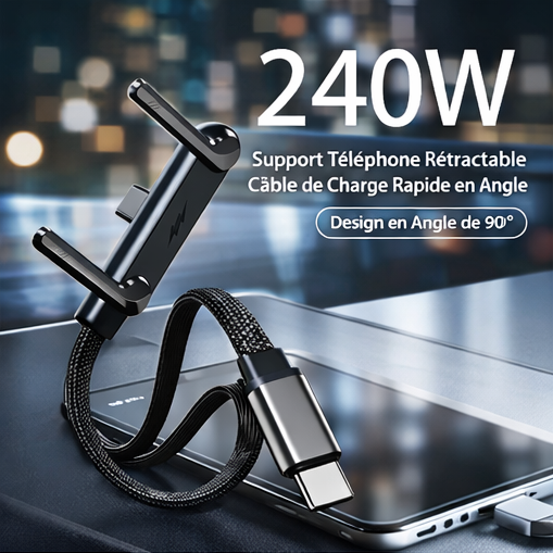 240W Foldable Phone Stand Data Cable
