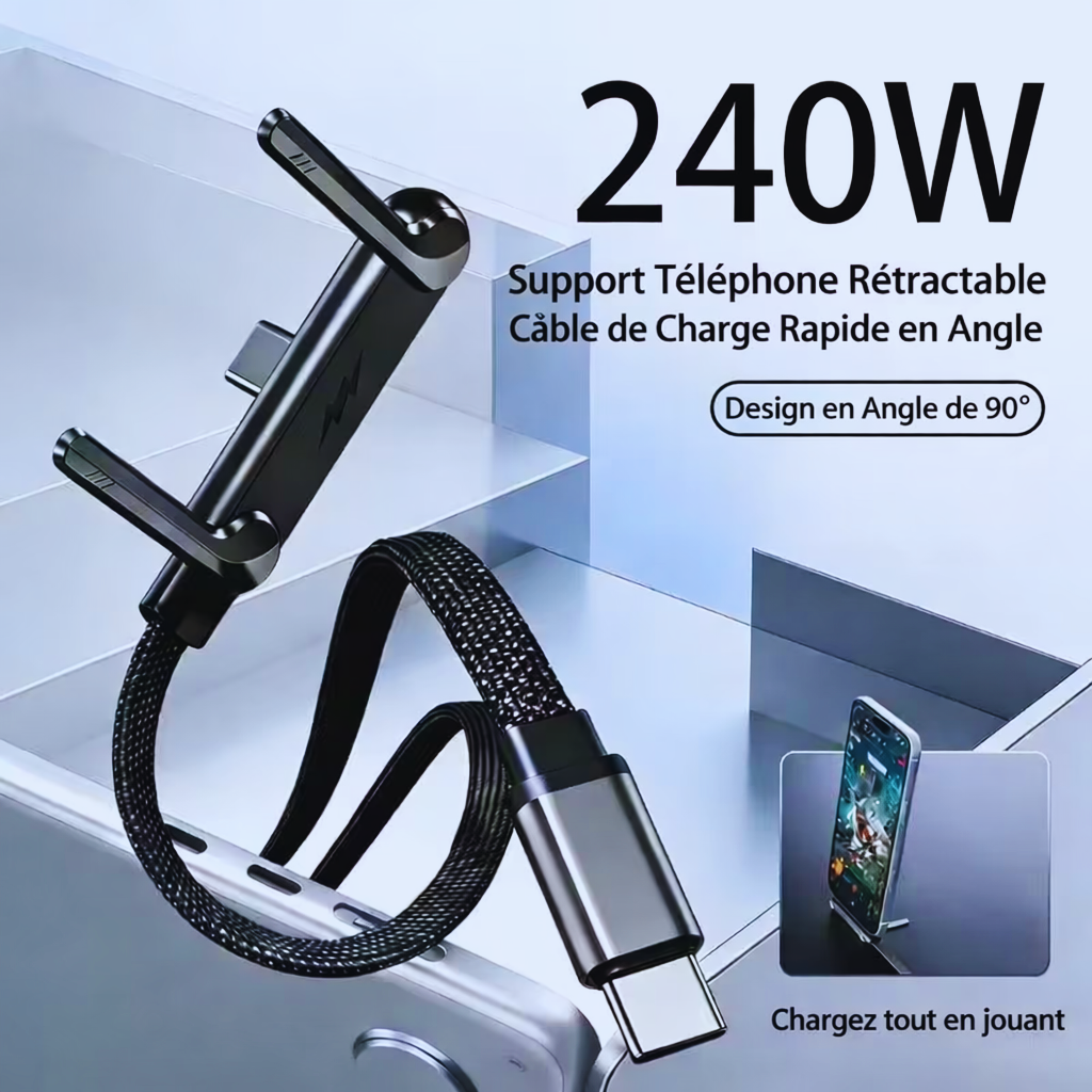 240W Foldable Phone Stand Data Cable