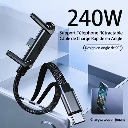 240W Foldable Phone Stand Data Cable